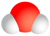 Kalottenmodell des Wassermoleküls