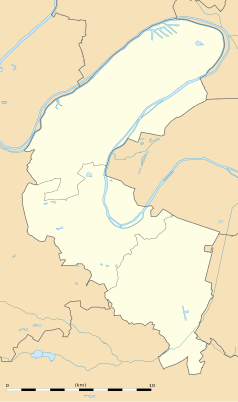 Mapa konturowa Hauts-de-Seine, po lewej znajduje się punkt z opisem „Marnes-la-Coquette”