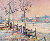 1905, Paysage d'hiver (Le chemin, neige), huile sur toile, 60 × 73 cm, collection privée