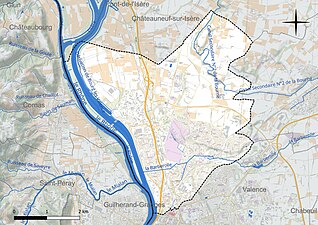 Réseau hydrographique de Bourg-lès-Valence.