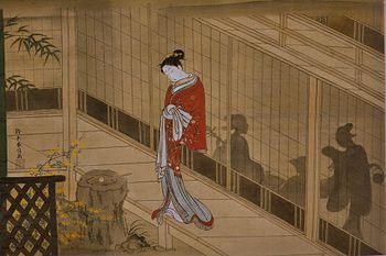 Người phụ nữ trong đêm, bởi Suzuki Harunobu, c. 1765–1770