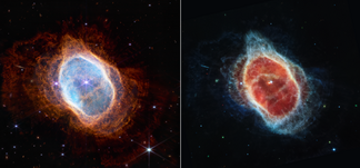 Southern Ring Nebula (NGC 3132; Left: NIRCam; Right: MIRI)