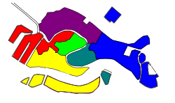 Mappa divisa per regioni