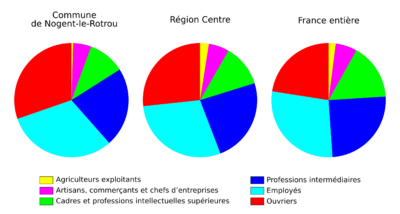 Emploi par catégorie socioprofessionnelle à Nogent-le-Rotrou