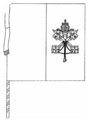 Flag of Vatican City from 1929 to 2001 as depicted in the 1929 Fundamental Law of the Vatican City State