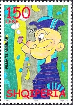 Sello postal de Popeye.