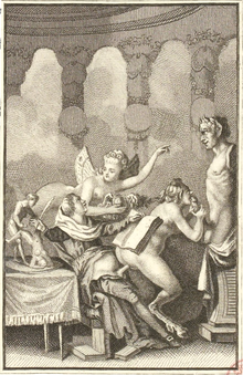 Illustration de l'Histoire de Dom Bougre, Portier des Chartreux, de Jean-Charles Gervaise de Latouche, 1741