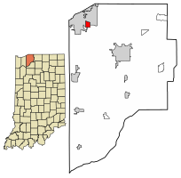 Location of Trail Creek in LaPorte County, Indiana.