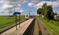 Rode Arriva GTW op het station