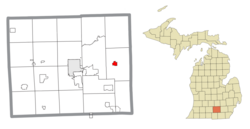 Location within Jackson County