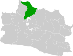 Location within West Java