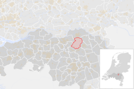 Locatie van de gemeente Bernheze (gemeentegrenzen CBS 2016)