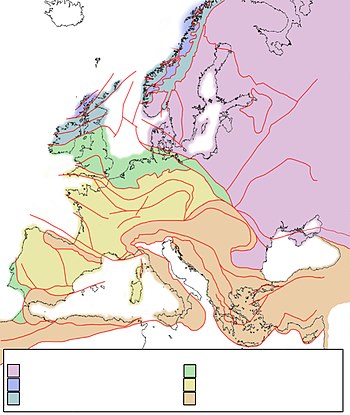 Tectonische kaart Europa