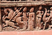 Terracotta panel in Vishnu temple.