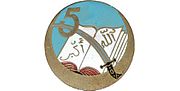 Insigne du 5e régiment de tirailleurs algériens : le takbir y est inscrit sur un livre.