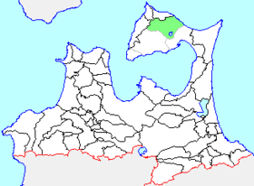 大畑町の県内位置図