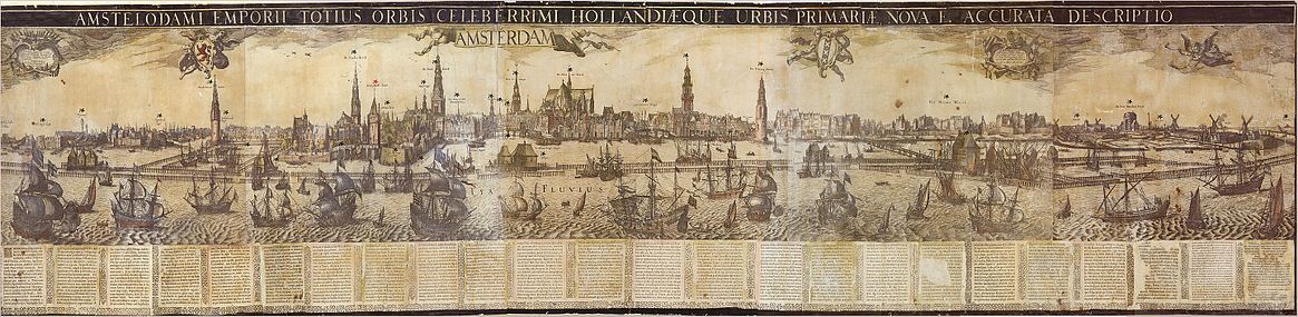 Panorama d'Amsterdam en 5 feuilles (1614-1618)