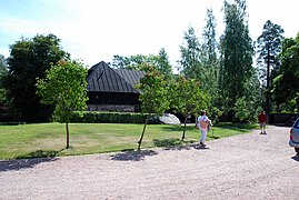 Road from the opposite northeast side, with the cafeteria ahead