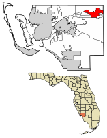 Location in Lee County, Florida