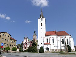 Church of Saint Wenceslaus (left) and Church of Saint Michael the Archangel (right)