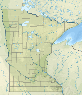 Map showing the location of Itasca State Park