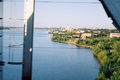 El río Kama desde el puente ferroviario.