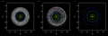 Image 11Simulation showing outer planets and Kuiper belt: a) Before Jupiter/Saturn 2:1 resonance b) Scattering of Kuiper belt objects into the Solar System after the orbital shift of Neptune c) After ejection of Kuiper belt bodies by Jupiter   Orbit of Jupiter   Orbit of Saturn   Orbit of Uranus   Orbit of Neptune (from Formation and evolution of the Solar System)