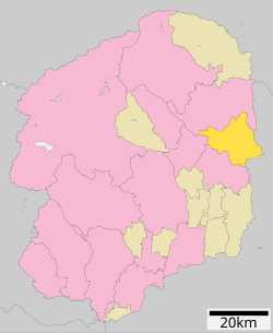 Location of Nakagawa in Tochigi Prefecture