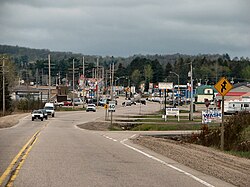 Highway 124 through Sundridge close to Highway 11.