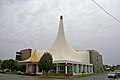 A modern tent roof on the Pavilion Hotel in Wagga Wagga, Australia