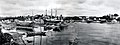 A c. 1870 view of Yarmouth's harbor, taken from where Yankee Marina — off Lafayette Street — is now, looking directly north to the East Main Street bridge