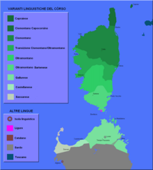 Dialektoj de la korsa