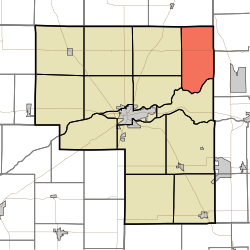 Location of Adams Township in Cass County