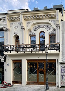 Former Al. Assan shop (Strada Lipscani no. 72–74) in Bucharest, unknown architect (before 1906)[102]