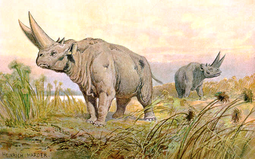 Arsinoitherium hharder por Heinrich Harder, ca 1920