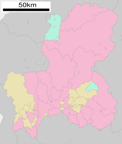 Location of Kitagata in Gifu Prefecture