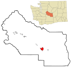 Location of Ellensburg, Washington