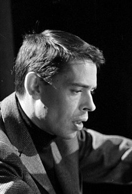 Jacques Brel tijdens opnamen voor het KRO-programma Domino