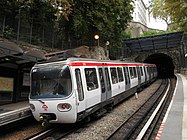 La línia C del metro de Lyon.