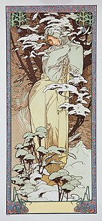 Winter, Alfons Mucha, 1900