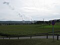 La centrale nucléaire vue de Ham-sur-Meuse, sur la D46.