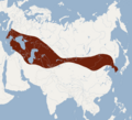 Aire de répartition du Murin doré