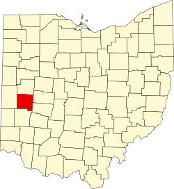 Karte von Miami County innerhalb von Ohio