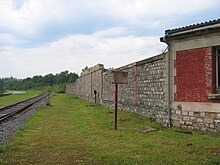 Façade de l'usine de Givet côté voie ferrée