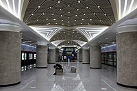 The platform of Pangxiejia Station, Line 7