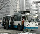 Un filobus in centro