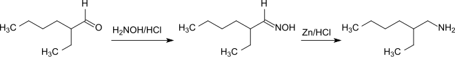 2-Ethylhexylamin aus 2-Ethylhexanal über das Oxim