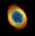 Image 15The Ring nebula, a planetary nebula similar to what the Sun will become (from Formation and evolution of the Solar System)