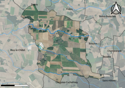 Carte orhophotogrammétrique de la commune.