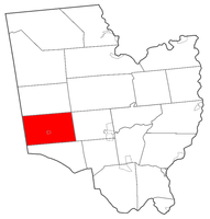 Map highlighting Galway's location within Saratoga County.